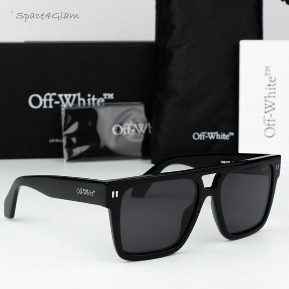 Off-White Women Sunglasses Black Grey Square OERI133 SPRINGFIELD 100 BRAND NEW main image 8